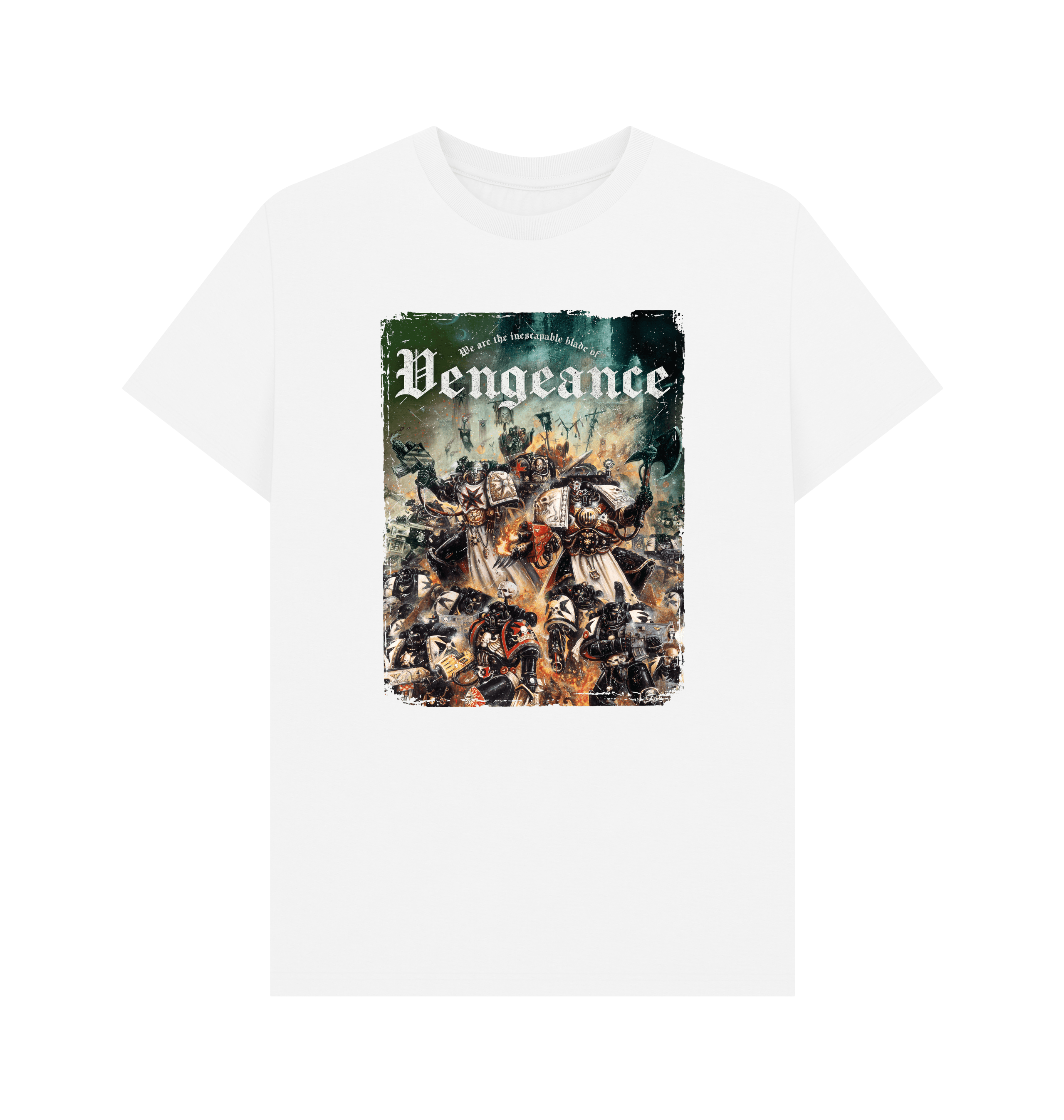 White Black Templars: Vengance White T Shirt